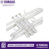 Zoso Music Yamaha YTR-8345GS Xeno Series Bb trumpet in silver finish showing valve block and finger buttons