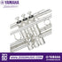 Zoso Music Yamaha YTR-8335GS Custom Xeno Bb trumpet featuring a polished silver-plated finish and professional valves