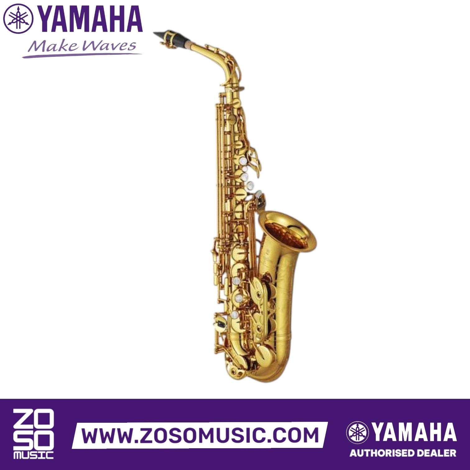 Zoso Music Yamaha YAS-82Z Custom Z Series alto saxophone in gold lacquer brass with mother of pearl key touches