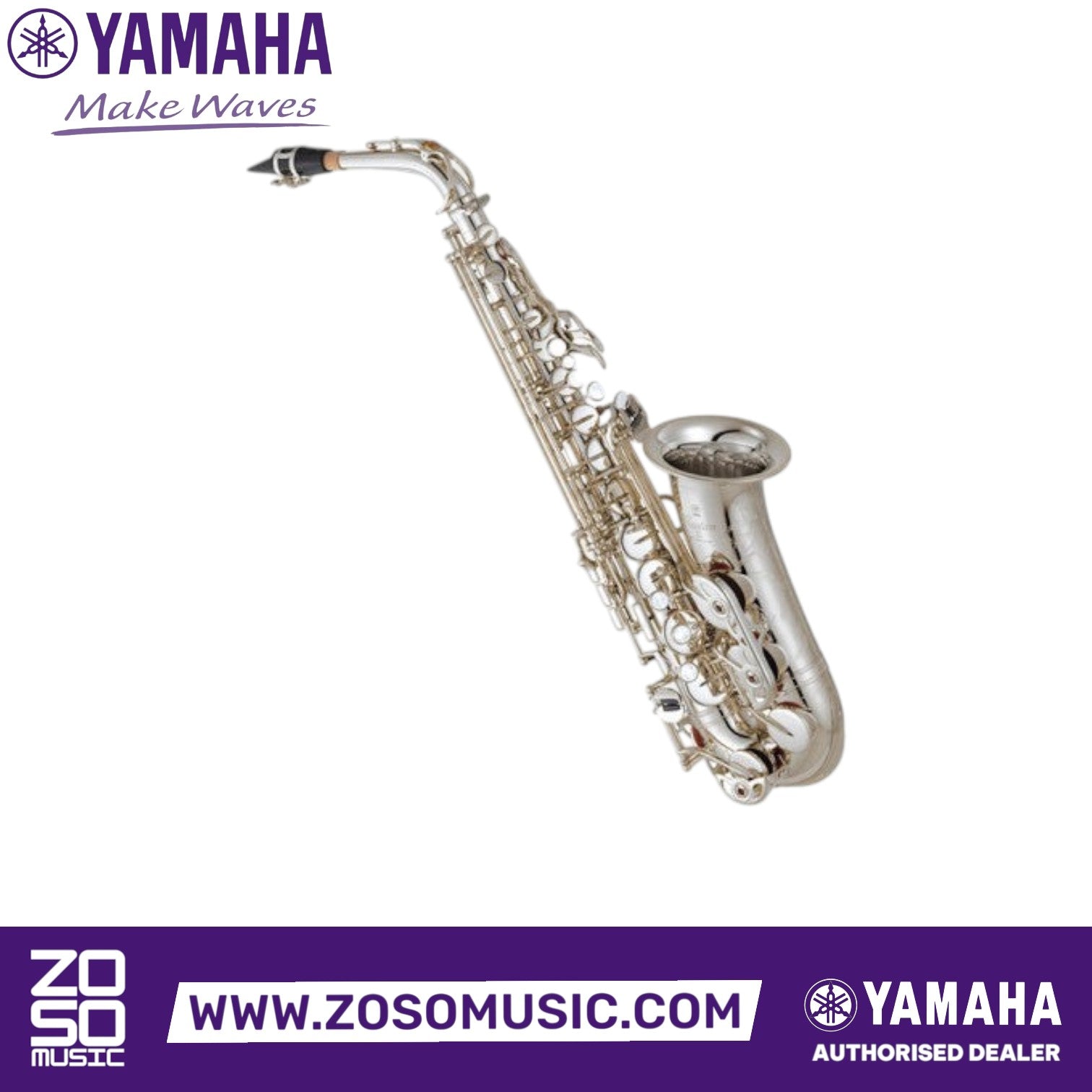 Zoso Music Yamaha YAS-82ZS Custom Z Series alto saxophone in silver plated brass with mother of pearl key touches