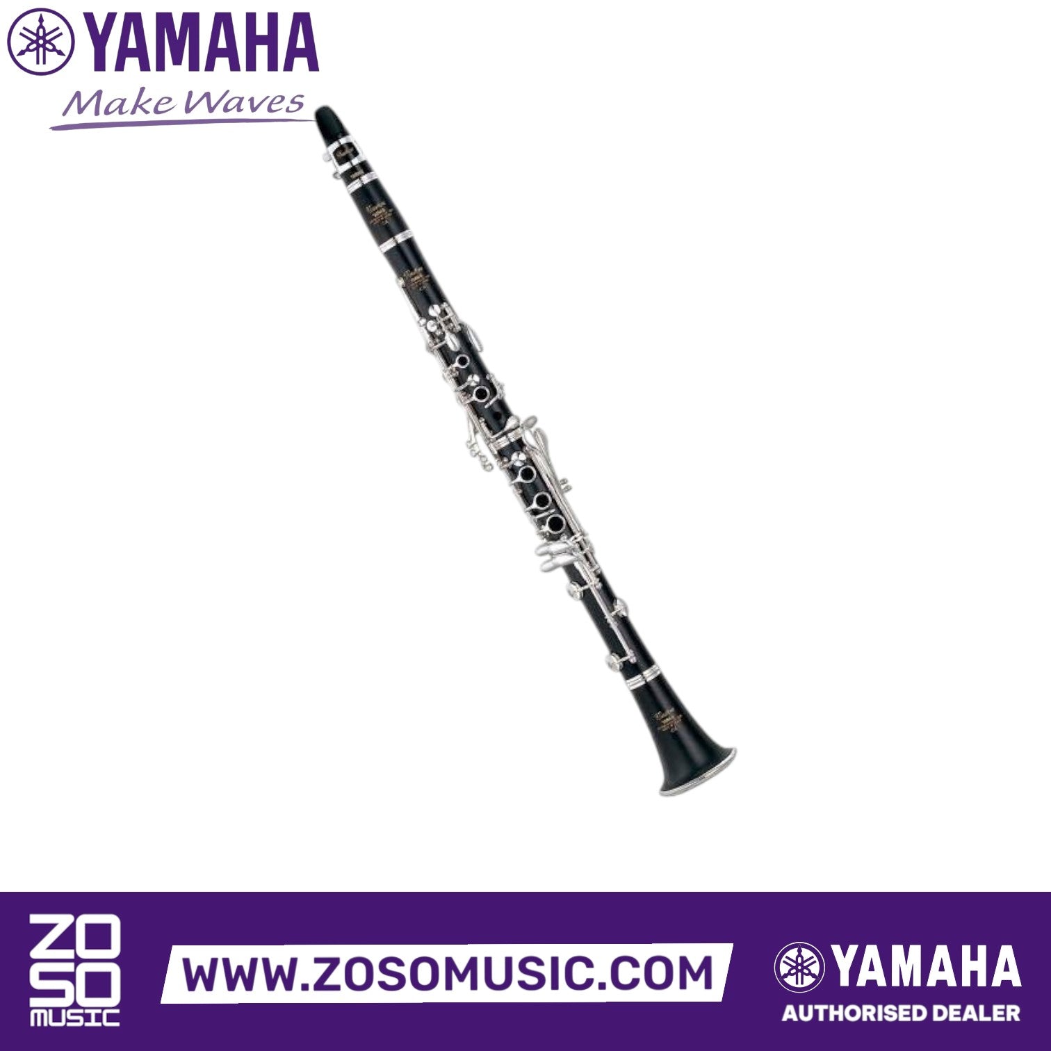 Zoso Music Yamaha YCL CX-A Custom Series clarinet made of grenadilla wood with silver-plated keys and bell ring