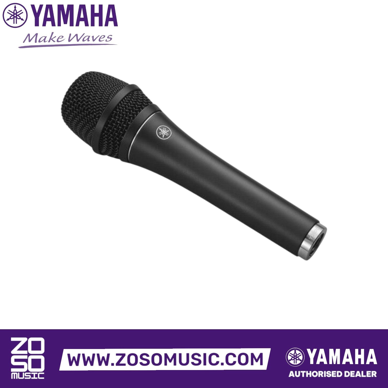 Zoso Music Yamaha YDM707 black dynamic supercardioid handheld microphone with XLR connector