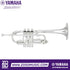 Zoso Music Yamaha YTR-6610S professional silver-plated Eb/D lightweight trumpet with three monel valves.