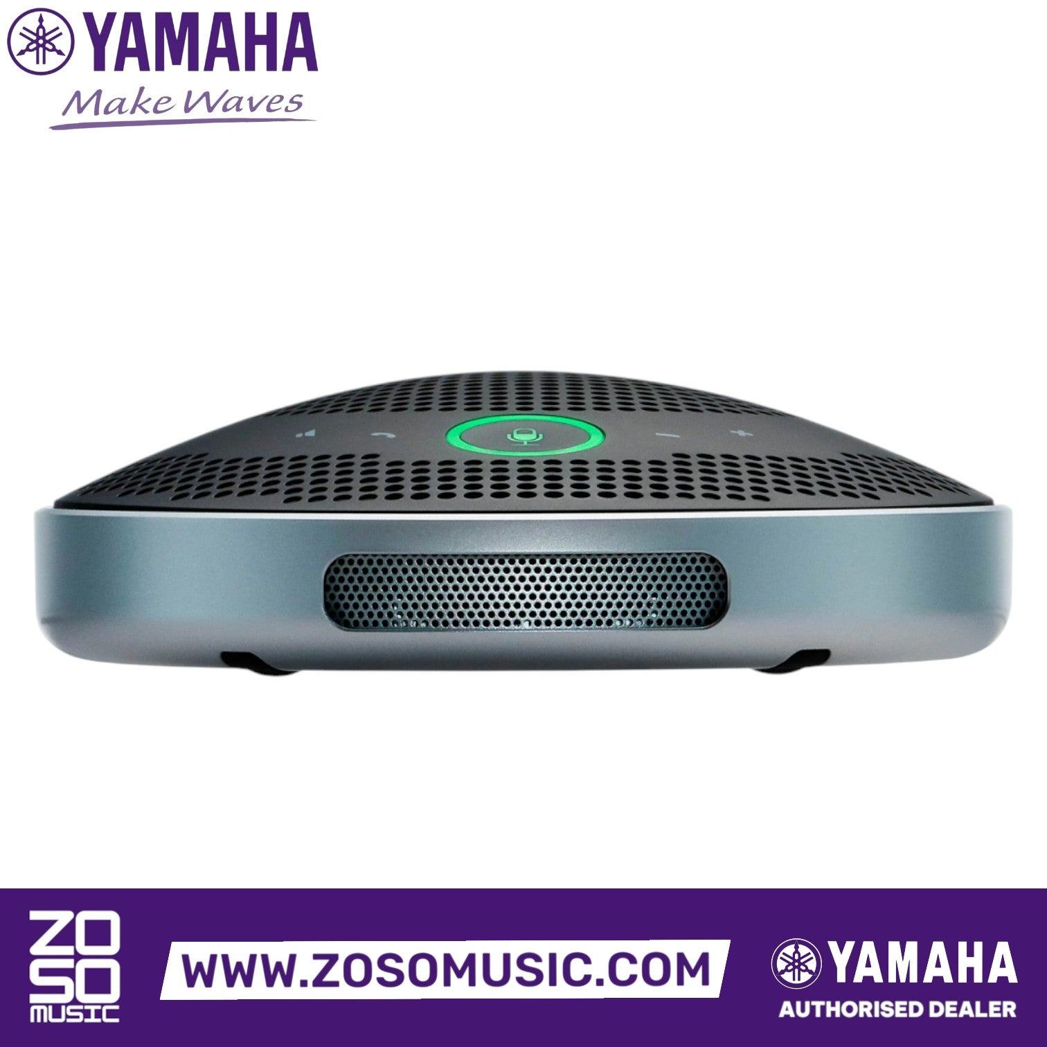 Zoso Music black Yamaha YVC-200 portable USB and Bluetooth speakerphone with touch sensor controls