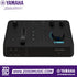 Zoso Music Yamaha ZG01 game streaming audio mixer with physical volume controls and LED indicators on a black console.