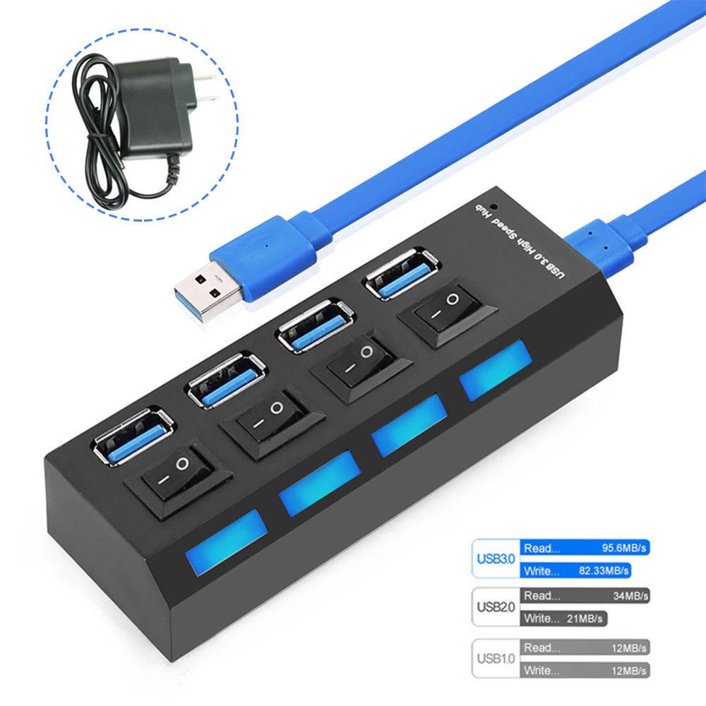 USB HUB 4 PORT USB 3.0, 4 USB PORTS PLUG AND PLAY, WITH 1 USB CABLE &1 POWER ADAPTER HUB-4HUB3.0, NEOWOOD, POWER ADAPTOR, neowood-power-adaptor-hub-4hub3-0, ZOSO MUSIC SDN BHD
