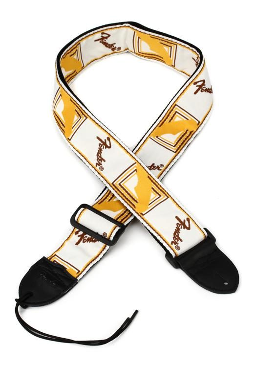 Fender 2 Inch Monogrammed Strap - White/Brown/Yellow, FENDER, STRAP, fender-straps-f03-099-0683-000, ZOSO MUSIC SDN BHD
