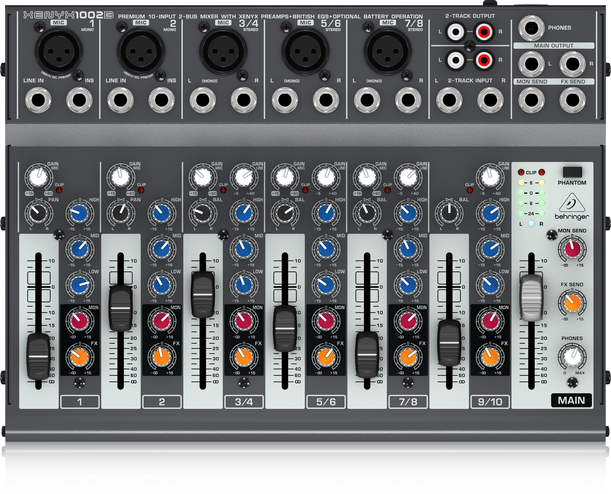 Behringer Xenyx 1002B 10-channel Mixer (Xenyx-1002B) | BEHRINGER , Zoso Music