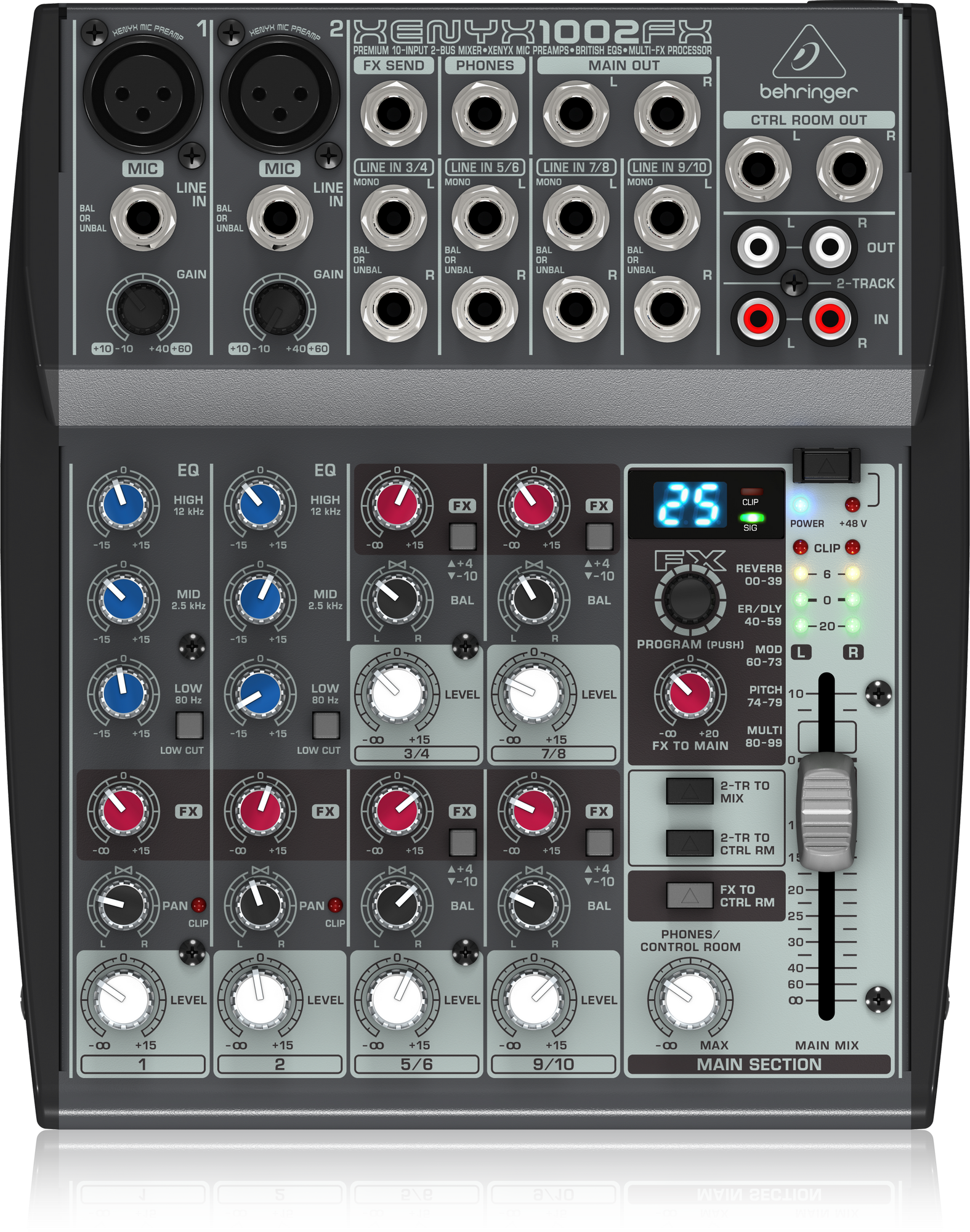Behringer Xenyx 1002FX 6-channel Mixer with Effects (Xenyx-1002FX) | BEHRINGER , Zoso Music