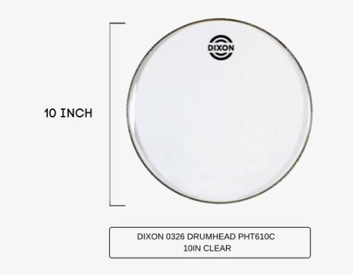 DIXON 0326 DRUMHEAD PHT610C 10IN CLEAR | DIXON , Zoso Music