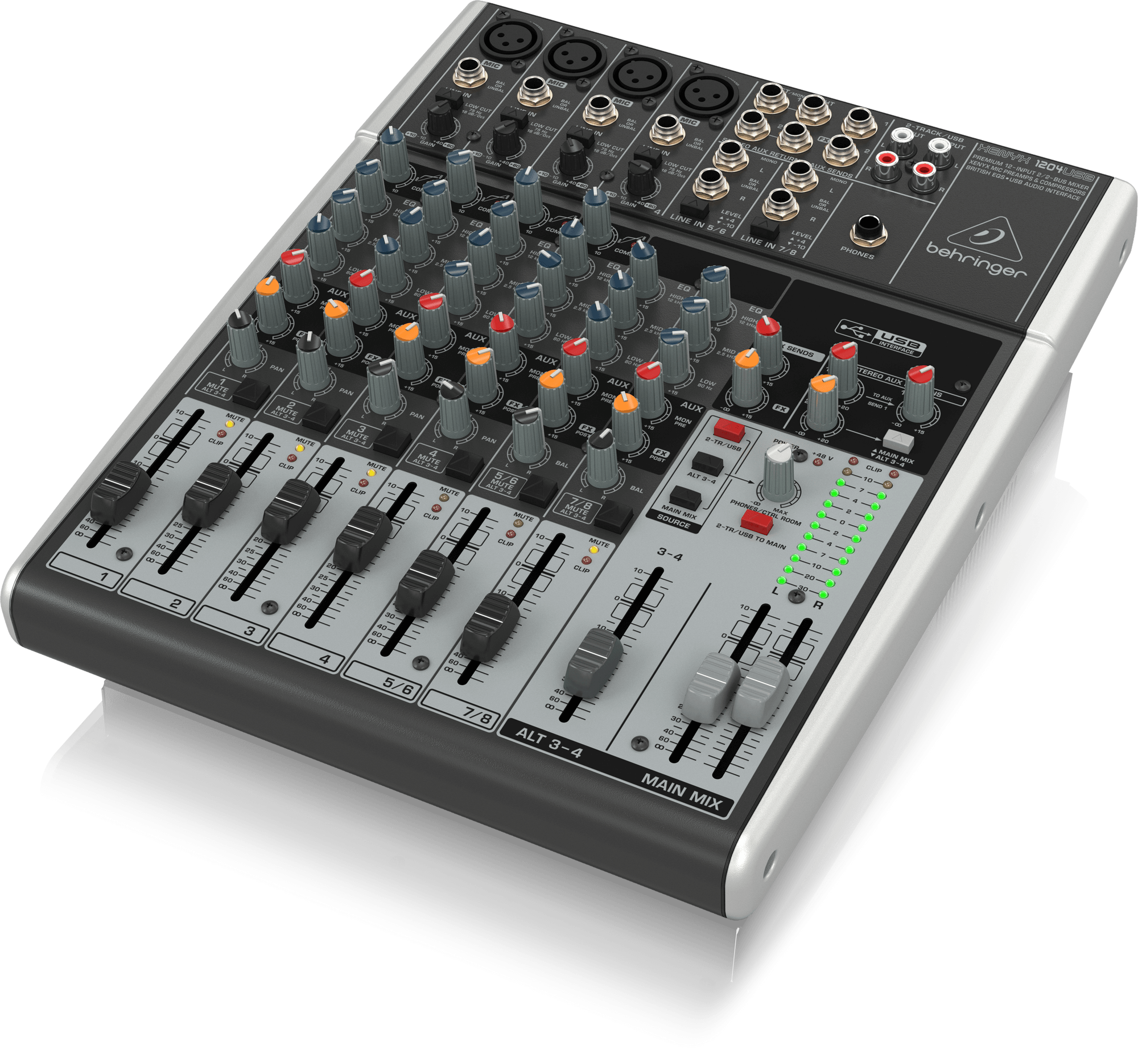 Behringer Xenyx 1204USB 8-channel Mixer with USB (Xenyx-1204USB) | BEHRINGER , Zoso Music
