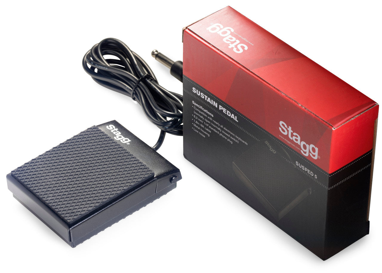 STAGG SUSPED5 UNIVERSAL SUSTAIN PEDAL FOR DIGITAL PIANO, STAGG, KEYBOARD & PIANO ACCESSORIES, stagg-pedal-effects-accessories-susped5, ZOSO MUSIC SDN BHD