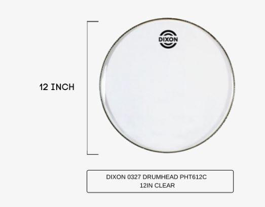 DIXON 0327 DRUMHEAD PHT612C 12IN CLEAR | DIXON , Zoso Music
