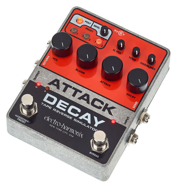 Electro-Harmonix Attack Decay Tape Reverse Simulator Guitar Effects Pedal | ELECTRO-HARMONIX , Zoso Music