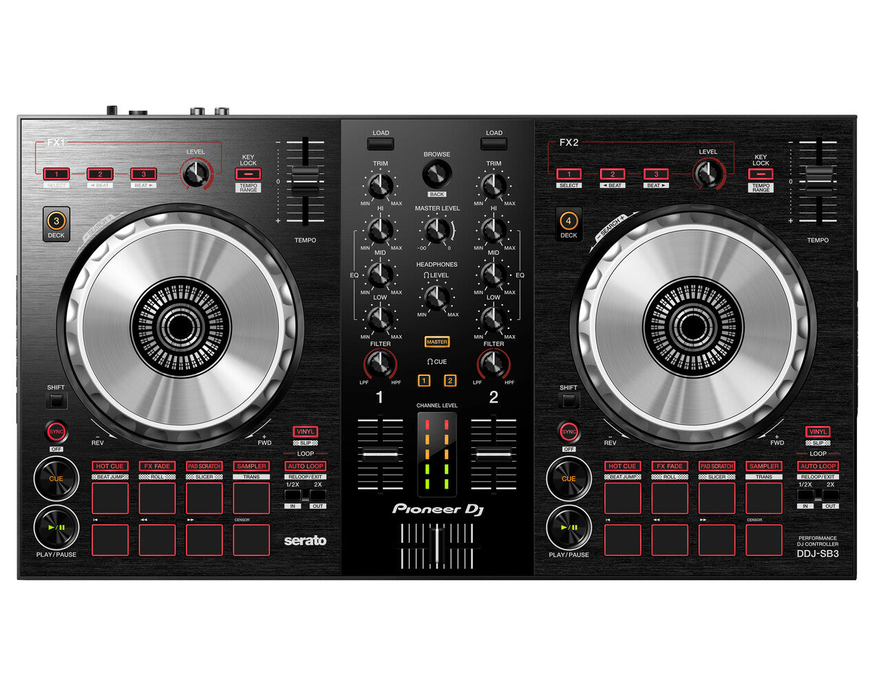 PIONEER DDJ SB3 2-CHANNEL DJ CONTROLLER FOR SERATO DJ, PIONEER, DJ GEAR, pioneer-dj-gear-ddj-sb3, ZOSO MUSIC SDN BHD