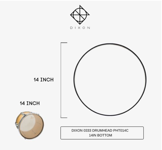 DIXON 0333 DRUMHEAD PHT014C 14IN BOTTOM | DIXON , Zoso Music