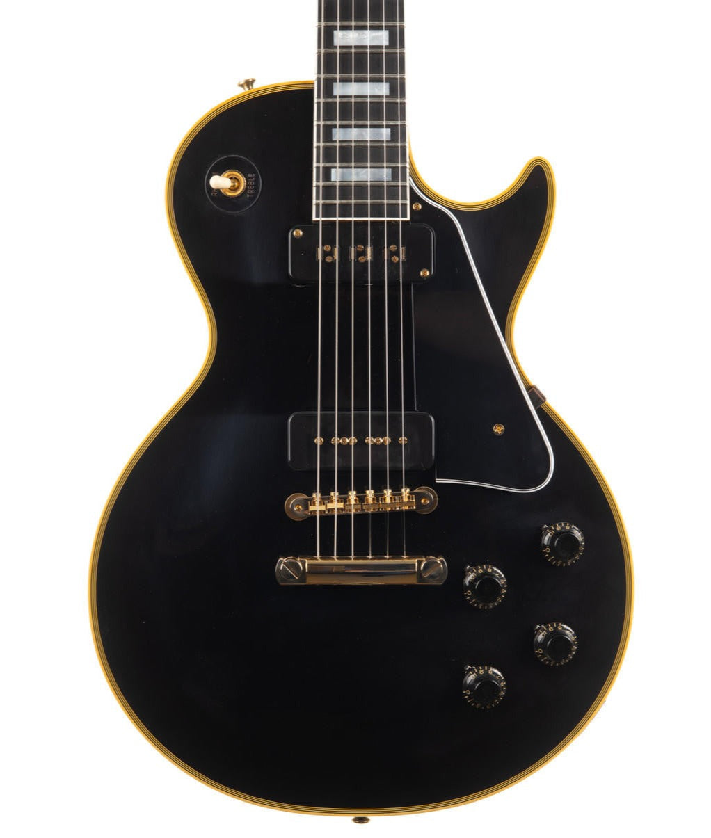 Gibson 1954 Les Paul Custom Staple Pickup Reissue VOS Electric Guitar, Ebony (LPB54VOEBGH1) |  GIBSON |  ELECTRIC GUITAR |  Zoso Music