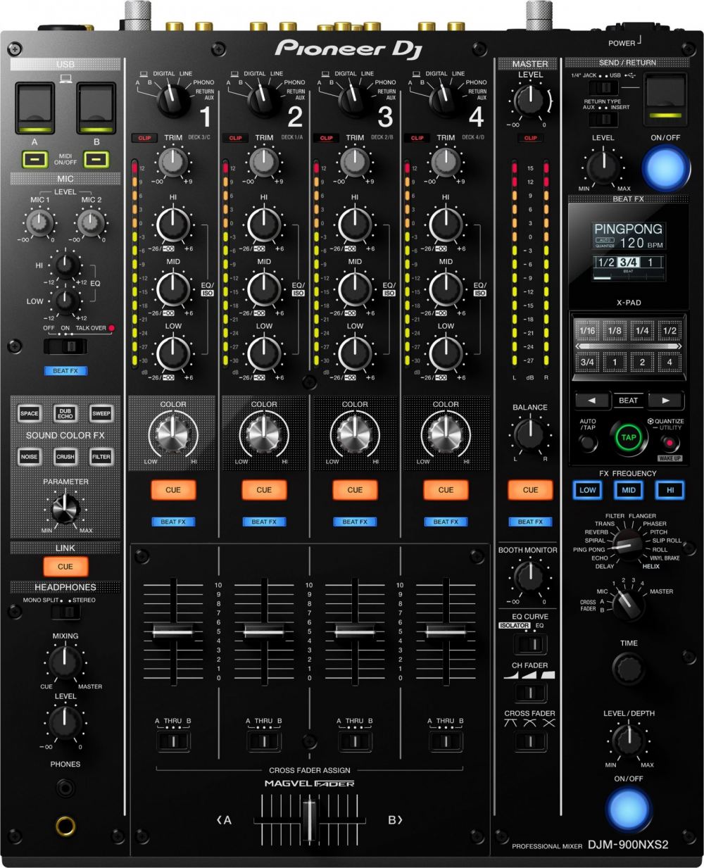 PIONEER DJM-900NXS2 4 CHANNEL PROFESSIONAL DJ MIXER (BLACK), PIONEER, DJ GEAR, pioneer-dj-gear-djm-900nxs2, ZOSO MUSIC SDN BHD