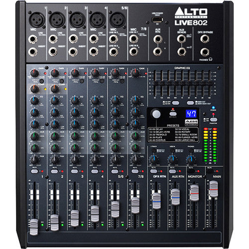 ALTO LIVE 802 8-CHANNEL 2-BUS MIXER | ALTO , Zoso Music