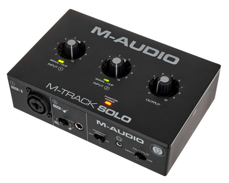 M-Audio M-Track Solo 2-In-2-Out USB Audio Interface W/01 Mic Preamp