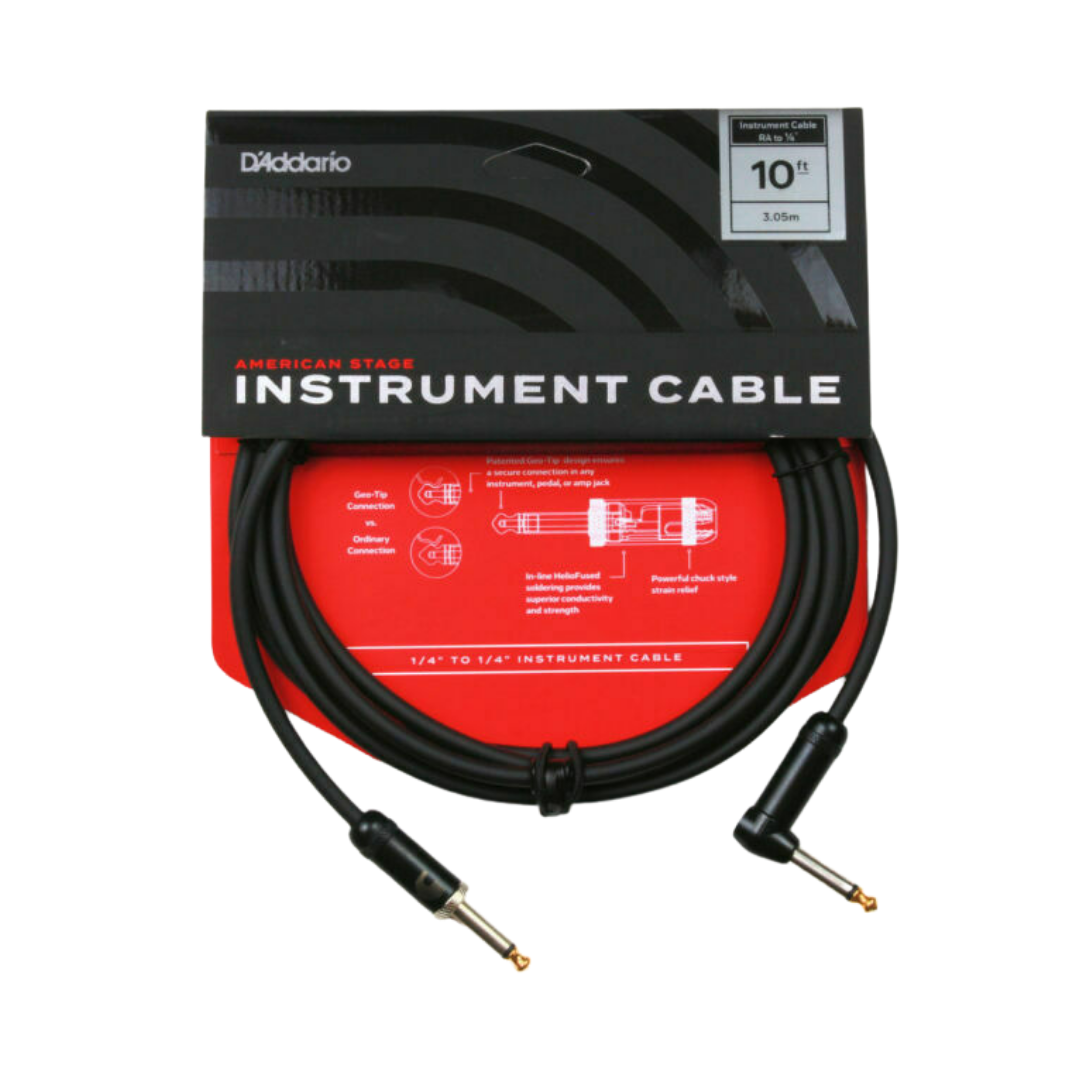 PLANET WAVES PW-AMSGRA-10 AMERICAN STAGE INSTRUMENT CABLE RIGHT ANGLED 10 FEET, PLANET WAVES, CABLES, planet-waves-audio-cable-accessory-pwamsgra10-10, ZOSO MUSIC SDN BHD