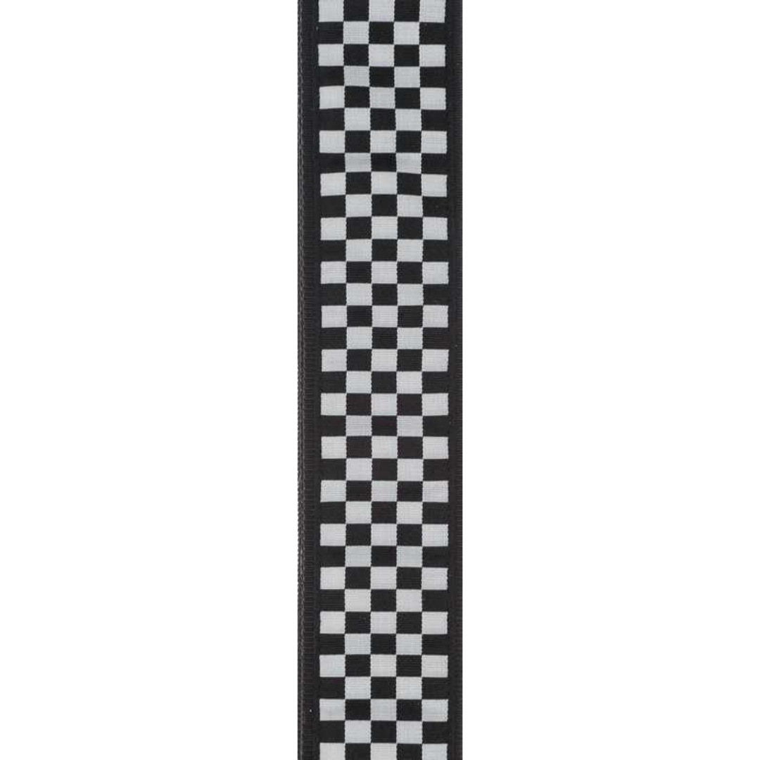 PLANET WAVES 50C02 CLASSIC CHECKERBOARD CHECKMATE PATTERN WOVEN GUITAR STRAP WITH LEATHER END, BLACK WHITE CHECKERED, PLANET WAVES, GUITAR & BASS ACCESSORIES, planet-waves-guitar-accessories-50c02, ZOSO MUSIC SDN BHD