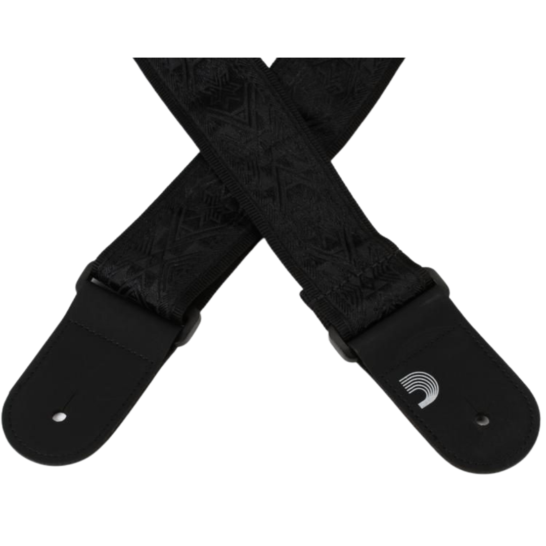 PLANET WAVES 50B01PD ADJUSTABLE 50MM CLASSIC WOVEN GUITAR STRAP LEATHER END WITH PAD, BLACK SATIN, PLANET WAVES, GUITAR & BASS ACCESSORIES, planet-waves-guitar-accessories-50b01pd, ZOSO MUSIC SDN BHD
