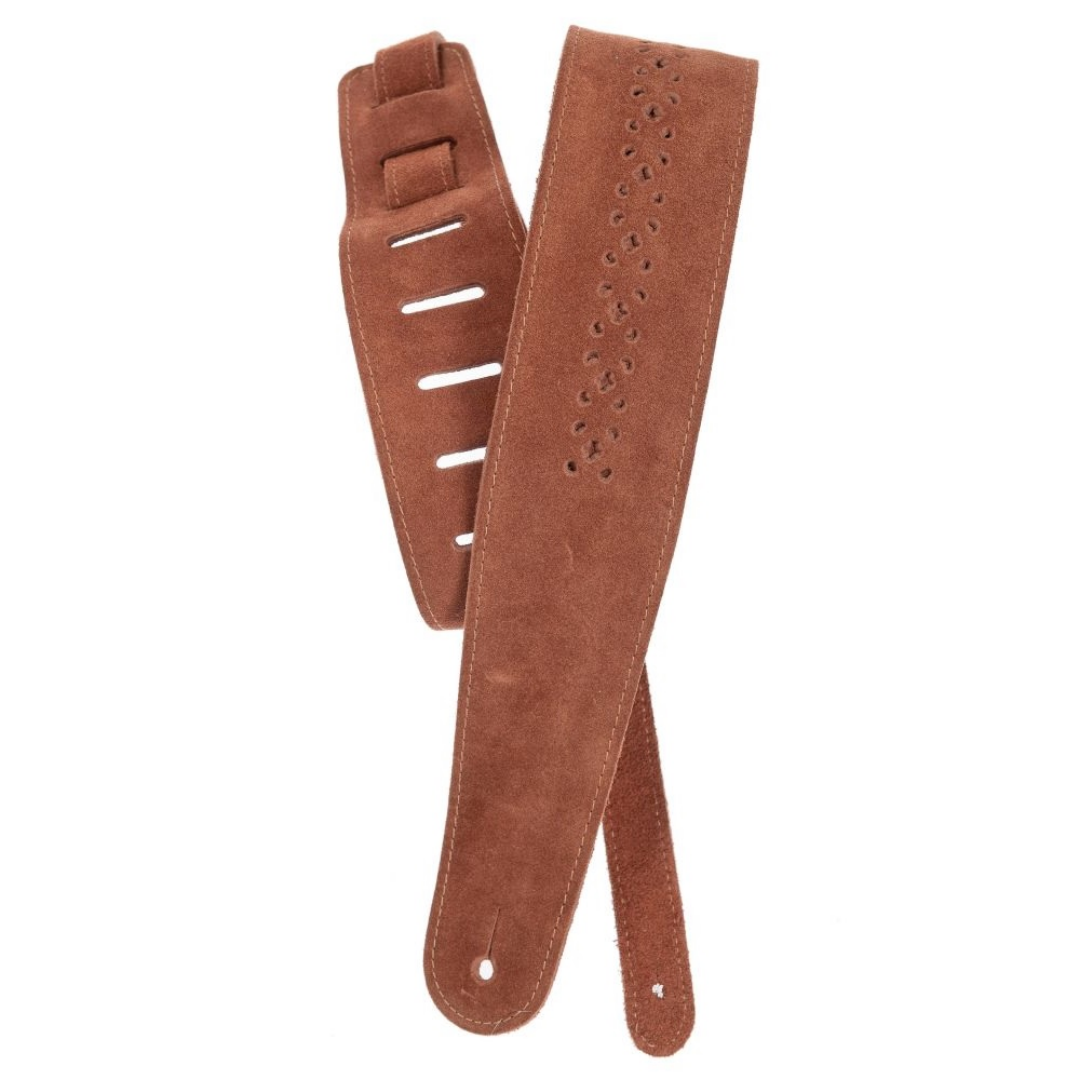 PLANET WAVES 25PRF04 VENTED LEATHER CAMELROSETTES GUITAR STRAP, PLANET WAVES, GUITAR & BASS ACCESSORIES, planet-waves-guitar-accessories-25prf04, ZOSO MUSIC SDN BHD