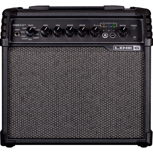 LINE 6 SPIDER V20 MKII 20-WATT ELECTRIC GUITAR AMP |  LINE 6 |  AMPLIFIER-ELECTRIC |  Zoso Music