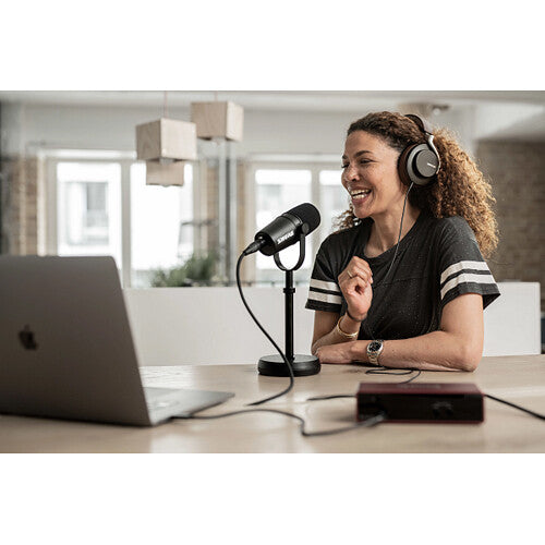 Shure MV7X Dynamic Broadcast Microphone, XLR Version - Black |  SHURE |  PODCAST MICRPHONE |  Zoso Music