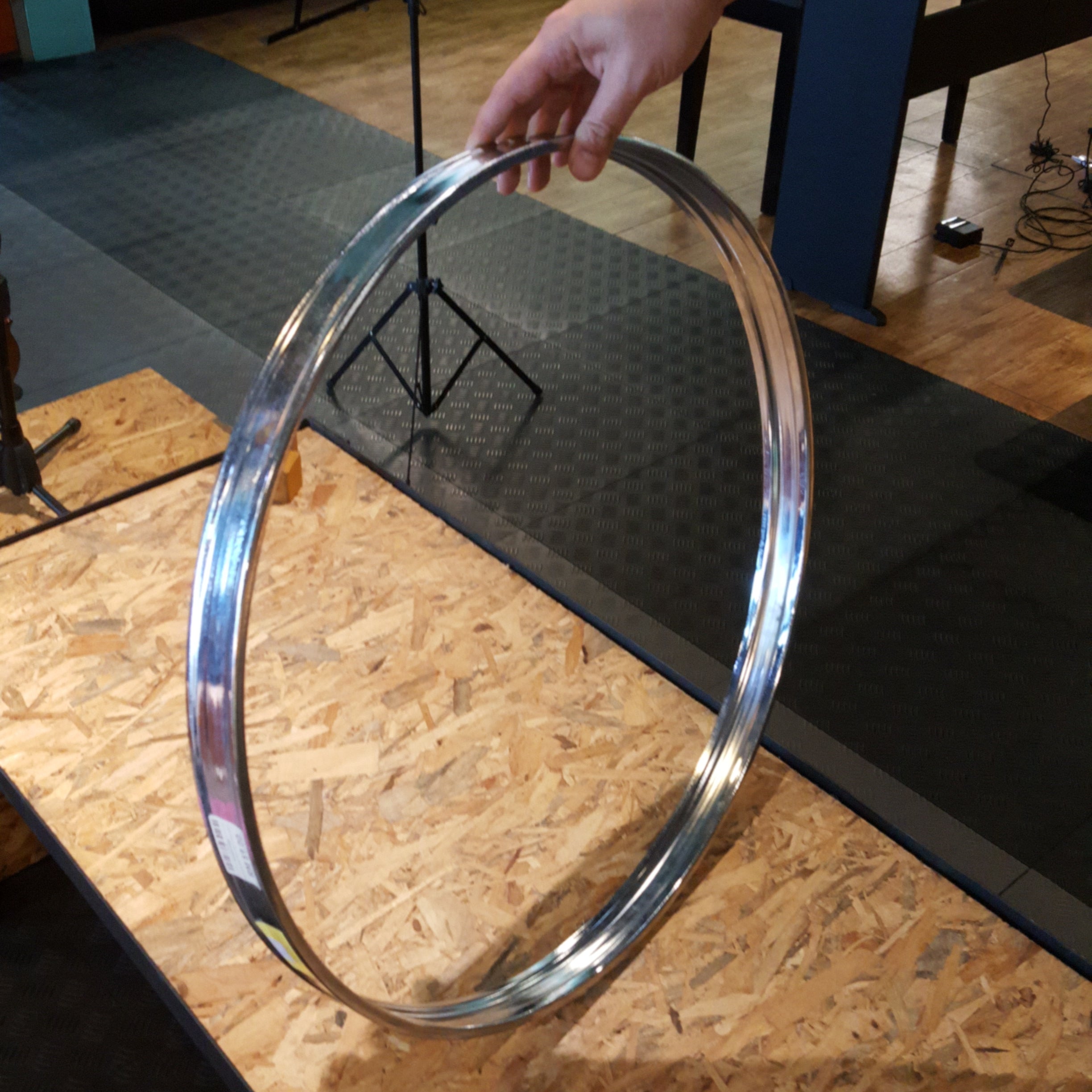 DISPLAY CLEARANCE - MUSIX 22INCH BASS DRUM HOOP CHROME DRJ2200 | MUSIX , Zoso Music