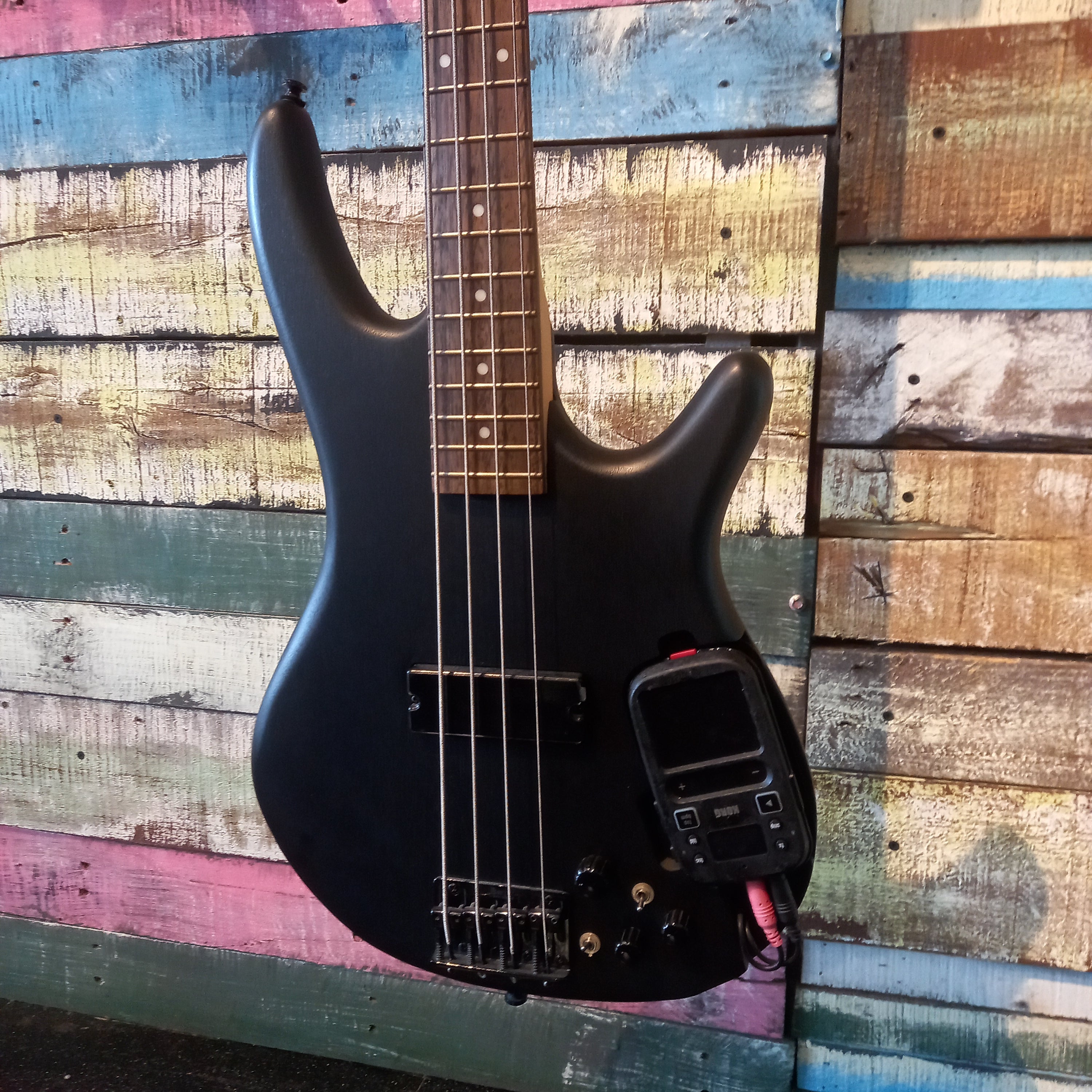 DISPLAY CLEARANCE - IBANEZ SRKP4 BASS GUITAR WITH KORG MINI KAOSS PAD WEATHERED BLACK | IBANEZ , Zoso Music