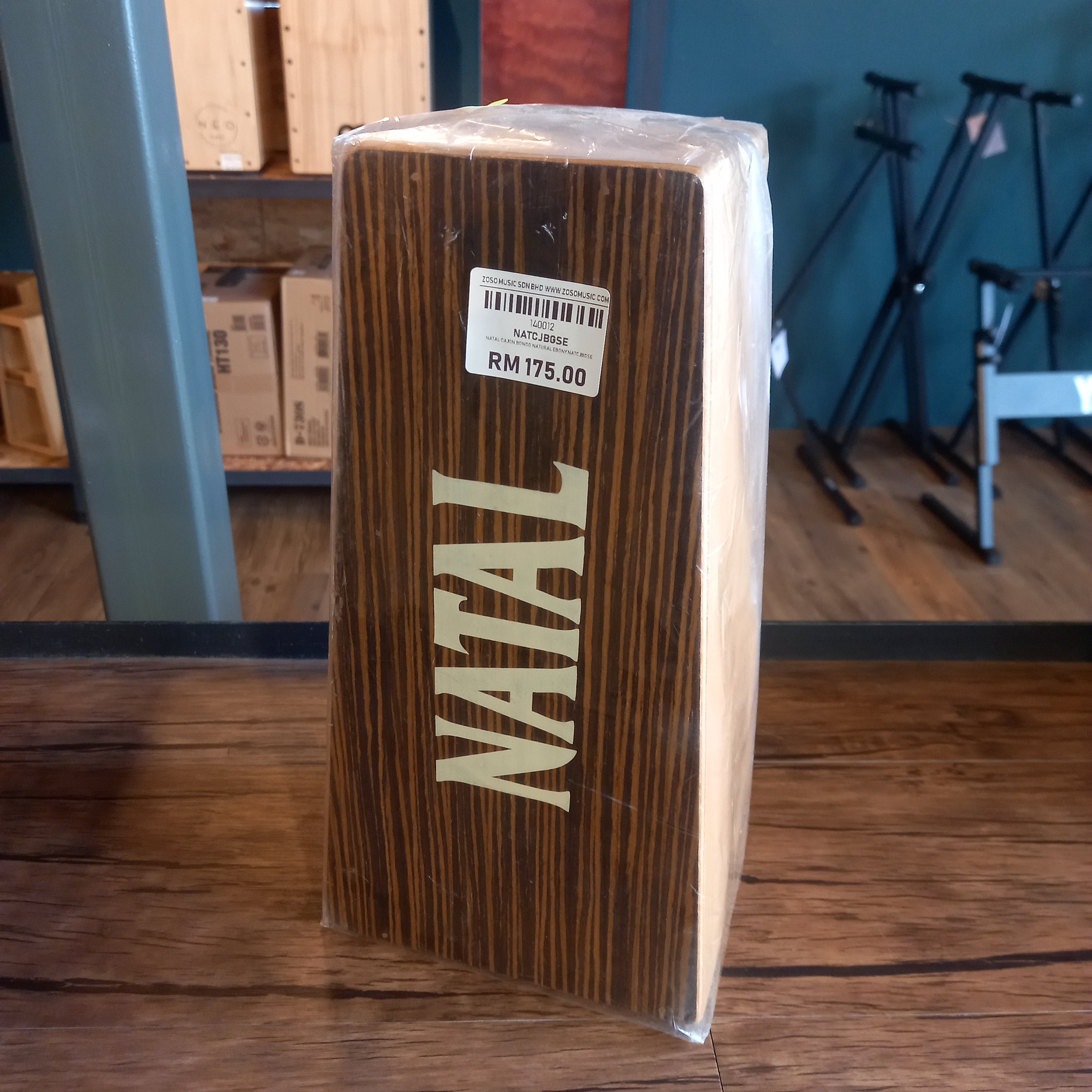 DISPLAY CLEARANCE - NATAL CJBGSE CAJON BONGO NATURAL EBONY NATCJBGSE | NATAL , Zoso Music
