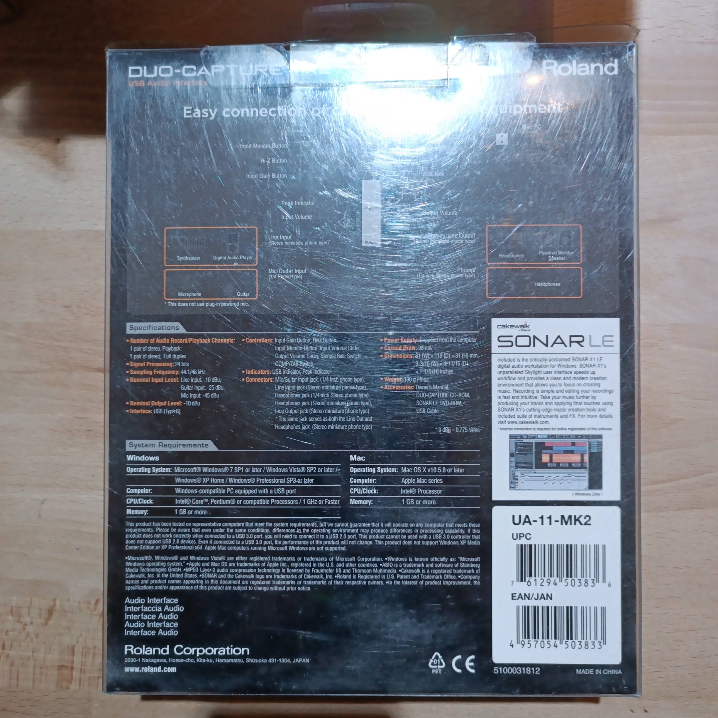 DISPLAY CLEARANCE ROLAND DUO-CAPTURE mk2 USB Audio Interface 2 IN 2 OUT 24 bit 48 kHz, 44.1 kHz UA-11 MKII | ROLAND , Zoso Music