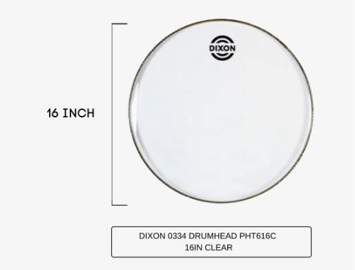 DIXON 0334 DRUMHEAD PHT616C 16IN CLEAR | DIXON , Zoso Music