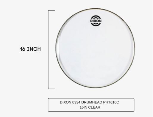 DIXON 0334 DRUMHEAD PHT616C 16IN CLEAR | DIXON , Zoso Music