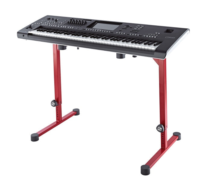 K&M 18810-015-91 OMEGA TABLE-STYLE KEYBOARD STAND, RED |  K&M |  STAND |  Zoso Music