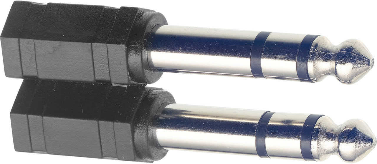 Stagg AC-PMSJFSH Female 3.5mm TRS to Male 1/4 inch TS Adapter - 2 Pieces |  STAGG |  CABLES |  Zoso Music