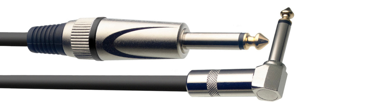 STAGG SGC3PLDL INSTRUMENT CABLE JACK/JACK (M/M) STRAIGHT TO L SHAPED 3M 10FEET S-SERIES, STAGG, CABLES, stagg-cable-sgc3pl-dl, ZOSO MUSIC SDN BHD
