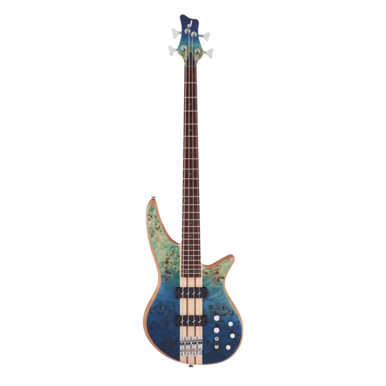 Jackson Pro Series Spectra SBP IV Bass Guitar, Caramelized Jatoba FB, Carribean Blue |  JACKSON |  BASS GUITAR |  Zoso Music