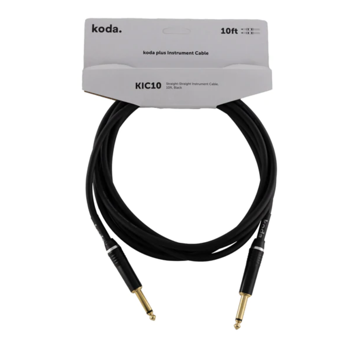 koda plus KIC10 Straight-Straight Instrument Cable, 10ft, Black |  KODA |  CABLES |  Zoso Music