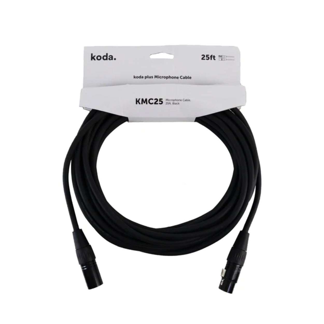 koda plus KMC25 Microphone Cable, 25ft, Black |  KODA |  CABLES |  Zoso Music