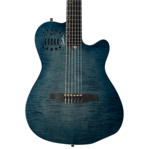 Godin Multiac ACS Denim Blue Flame Ltd Acoustic Electric Guitar |  GODIN GUITAR |  ACOUSTIC GUITAR |  Zoso Music