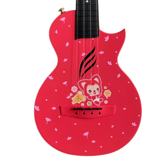 ENYA 23IN NOVA U SERIES CONCERT UKULELE ALI FOX CUSTOM RED (W/BAG,STRAP,STRING & CAPO)