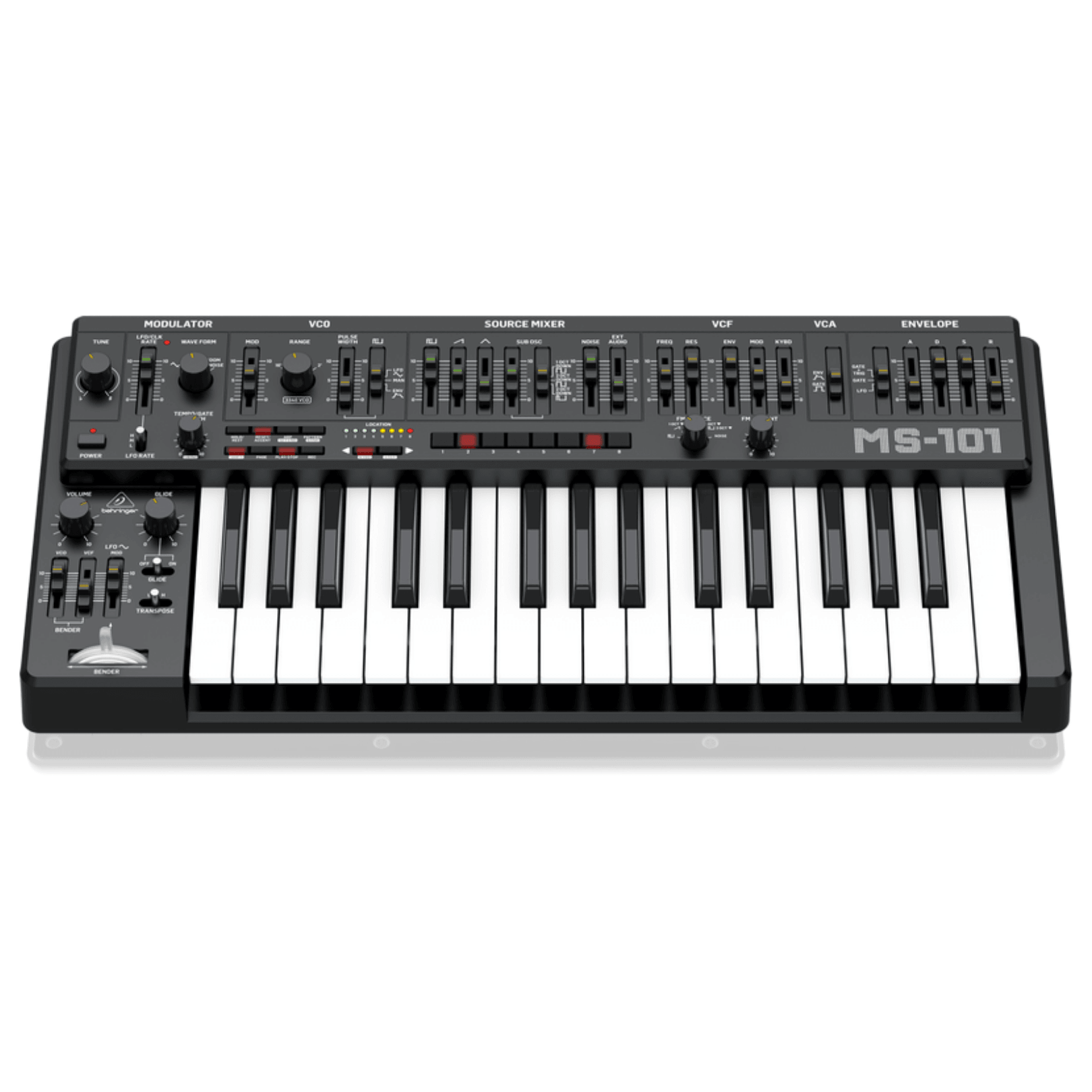 Behringer MS-101 32-key Analog Synthesizer with handle (Black) (MS101 / MS101BK / MS-101-BK) | BEHRINGER , Zoso Music