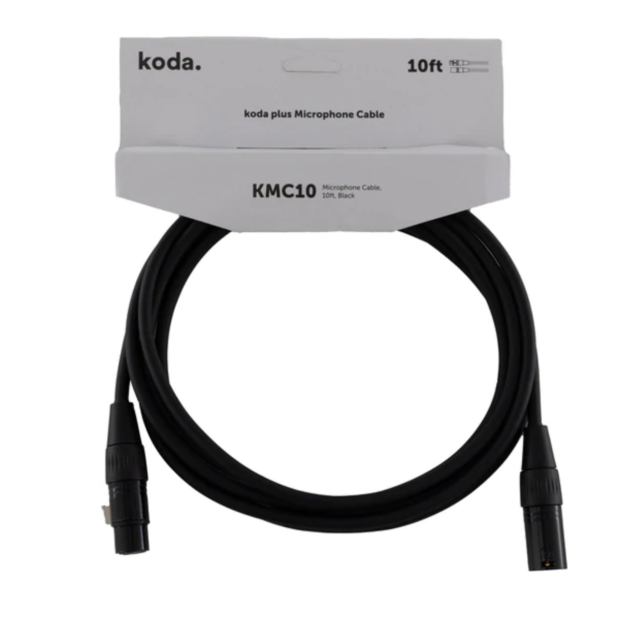 koda plus KMC10 Microphone Cable, 10ft, Black |  KODA |  CABLES |  Zoso Music