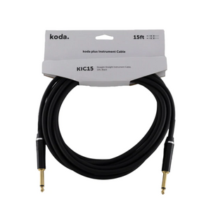 koda plus KIC15 Straight-Straight Instrument Cable, 15ft, Black |  KODA |  CABLES |  Zoso Music