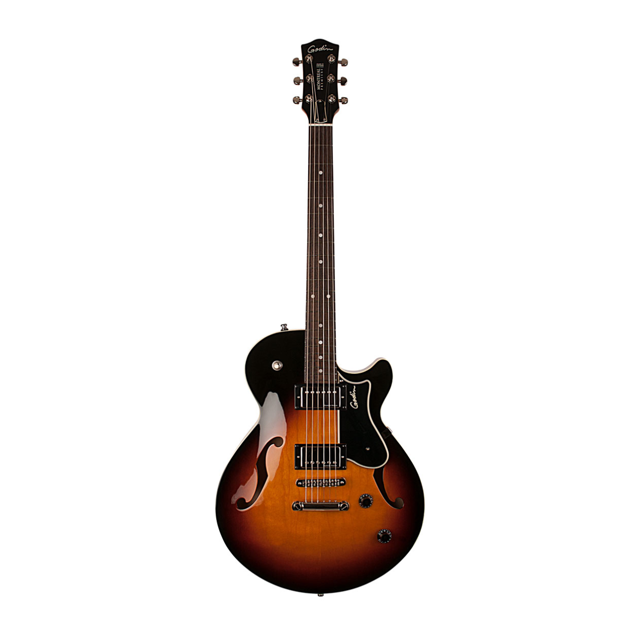 GODIN MONTREAL PREMIERE SUNBURST HG WITH BIGSBY HOLLOWBODY ELECTRIC GUITAR - SUNBURST |  GODIN GUITAR |  ELECTRIC GUITAR |  Zoso Music