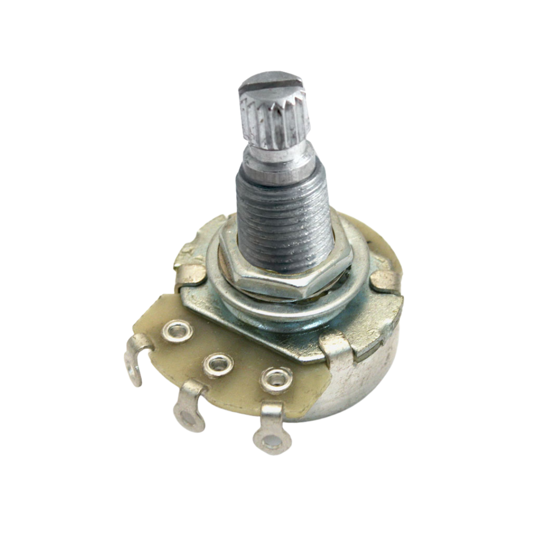 MINGS ELECTRIC GUITAR POT (ALPHA) SMALL DIA 24 A500K SHORT SHAFT 15MM NUT & WASHER INCLUDED, MINGS, GUITAR & BASS ACCESSORIES, mings-guitar-accessories-min-a500k-24, ZOSO MUSIC SDN BHD