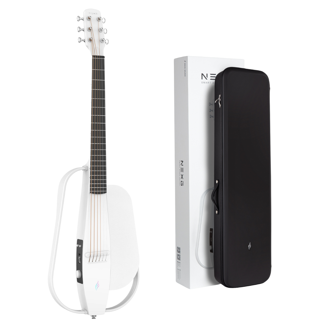 ENYA NEXG SMART AUDIO GUITAR WHITE BASIC PACKAGE W/HARMAN KARDON SPEAKER, BAG | ENYA , Zoso Music